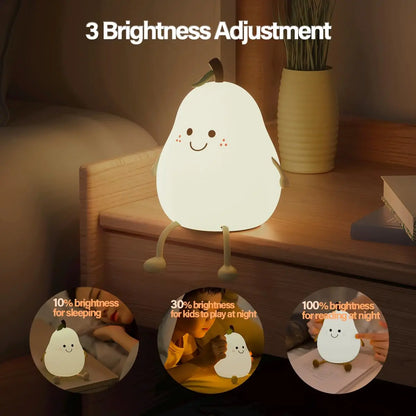 Led Cute Pear Night Light