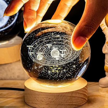 Crystal 3d Moon Planet Ball Lamp