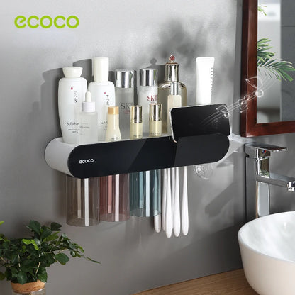 Magnetic Adsorption Inverted Toothbrush Holder