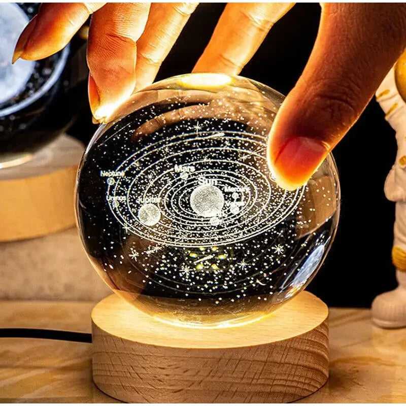 Crystal 3d Moon Planet Ball Lamp