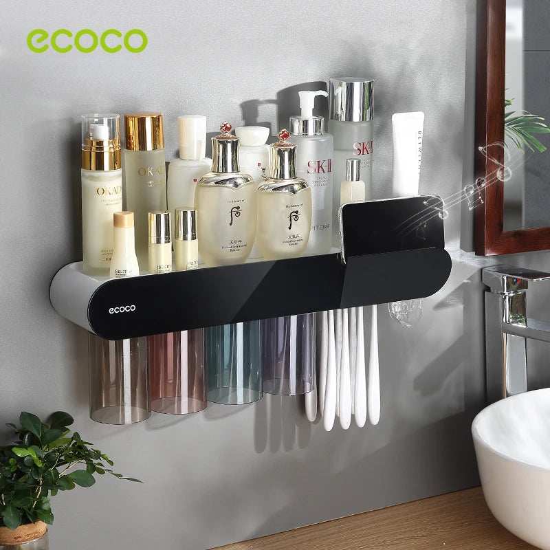 Magnetic Adsorption Inverted Toothbrush Holder