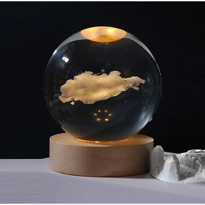 Crystal 3d Moon Planet Ball Lamp