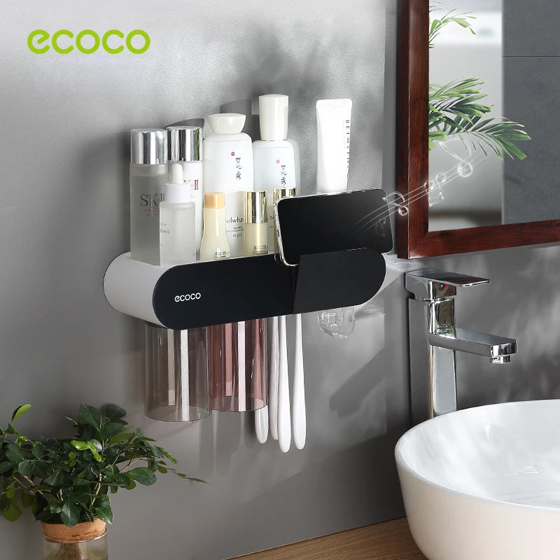 Magnetic Adsorption Inverted Toothbrush Holder