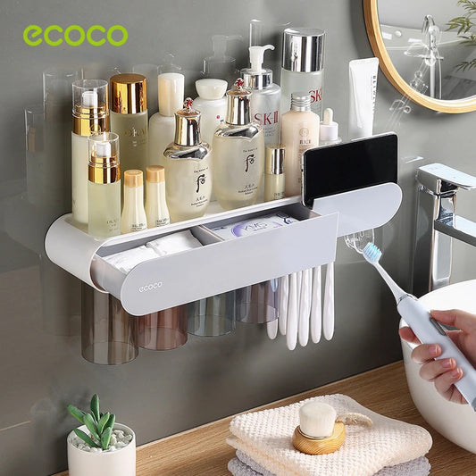 Magnetic Adsorption Inverted Toothbrush Holder