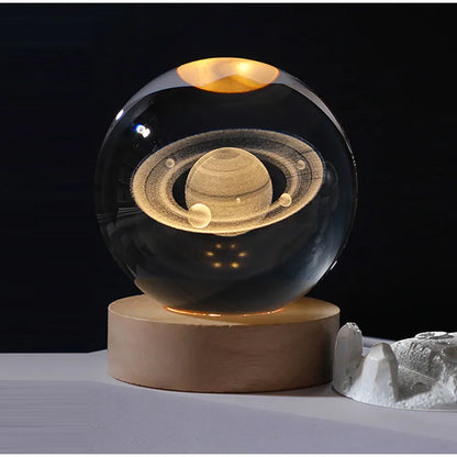 Crystal 3d Moon Planet Ball Lamp