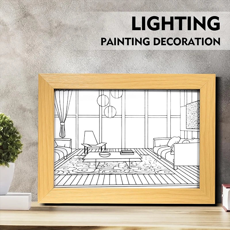 Led Light Painting USB Plug Dimming Wall Artwork