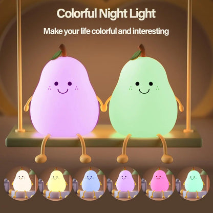 Led Cute Pear Night Light